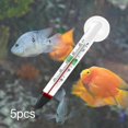 thumbnail image 4 of 5Pcs Floating Thermometer Glass Tube Double Layered Glass Accessories Measurement Easy Read Accurate Fish Tank Thermometer, 4 of 5