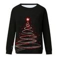 thumbnail image 5 of Christmas Sweatshirts For Women Crew Neck Long Sleeve Christmas Tree Graphic Print Pullover Funny Festival Outfits (XL, Red), 5 of 5