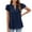 Navy Summer Tops for Women_b, variant on HAPIMO Women' Plus Size V-Neck Tees Solid Color Flowy Summer Tops for Women Casual Loose Fashion Clothes Elegant Pleated Blouses Dressy Tunic Black L