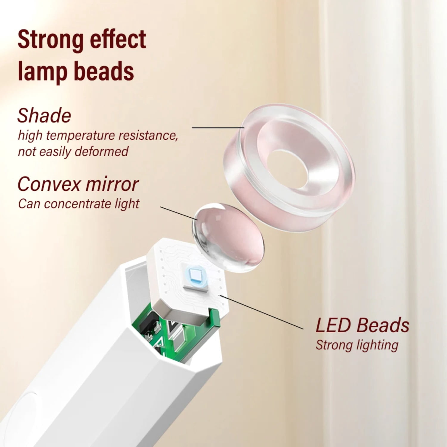 YIKOOLIN Handheld UV/LED Light for Nails 12W Portable Mini UV Light for Gel Nail 2 Timer Setting LED Nail Lamp Home Use