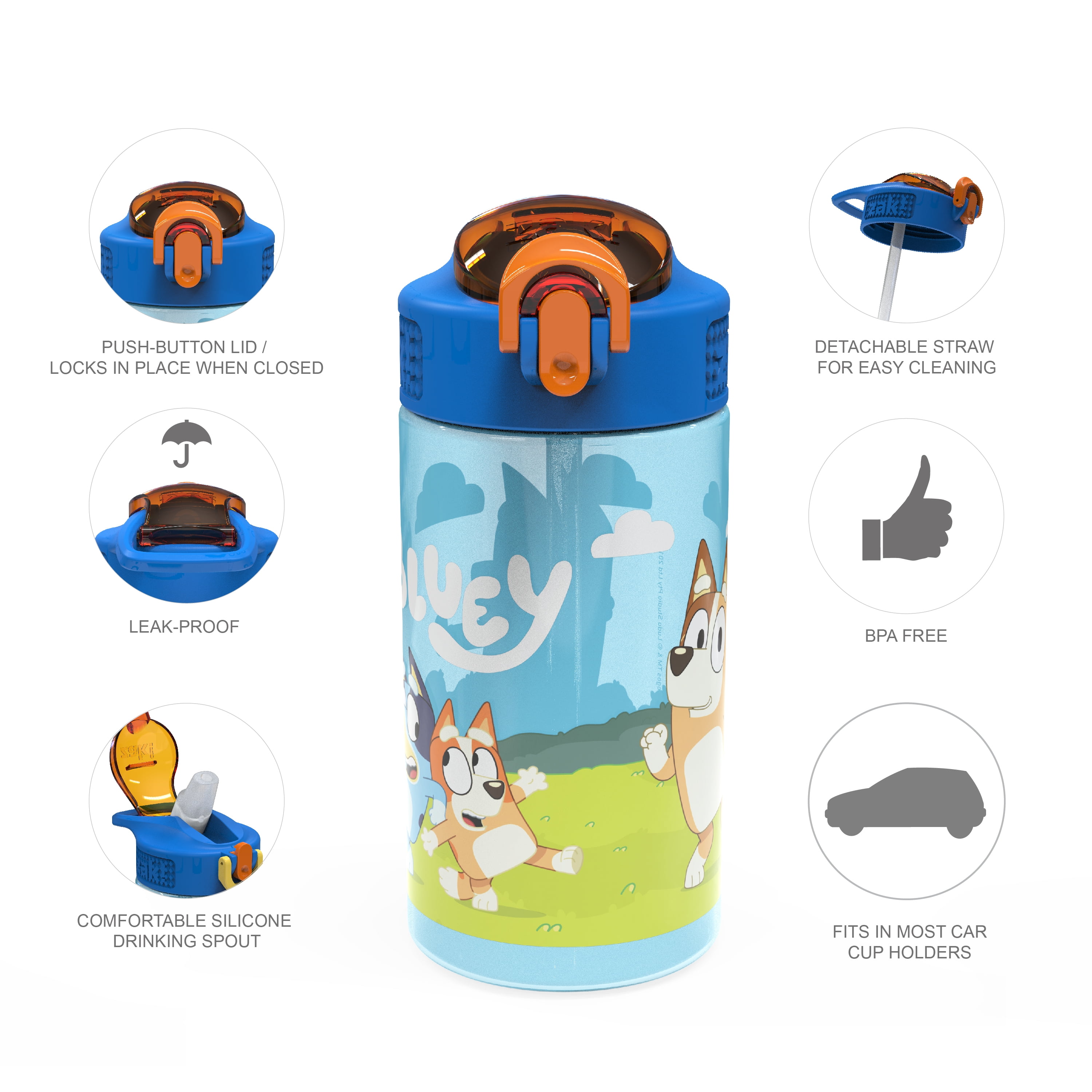 Lowest Price: Zak Designs Bluey Reusable Plastic Bento Box with  Leak-Proof Seal
