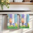 thumbnail image 7 of Easter Bunny Kitchen Towels Set of 3, Colorful Eggs Spring Grass Purple Blue Wooden Absorbent Dish Towels for Kitchen, Microfiber Hand Towel, Quick Drying Tea Towel for Cleaning Decorative Dishcloths, 7 of 7