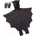 thumbnail image 3 of Disfraz de murciélago para carnaval infantil, capa de murciélago con capa y guantes, disfraz de vampiro, disfraces de cosplay, disfraces de carnaval para niñas y niños de 3 a 13 años., 3 of 5