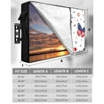 thumbnail image 2 of 4th of July Outdoor TV Cover 30 to 32 Inch Weatherproof, American Butterfly Independence Day Firework 600D Oxford TV Covers with Waterproof Zipper, Outside Flat TV Screen Protector 30"Wx19"Hx4.5"D, 2 of 7
