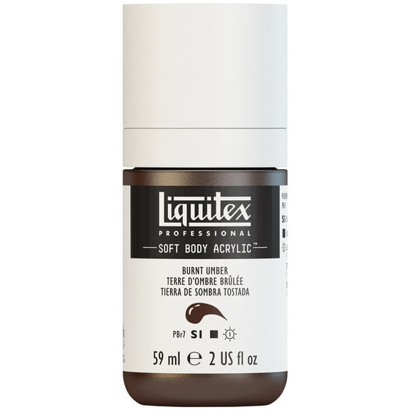 Liquitex Professional Soft Body Acrylic Color, 2 oz., Burnt Umber