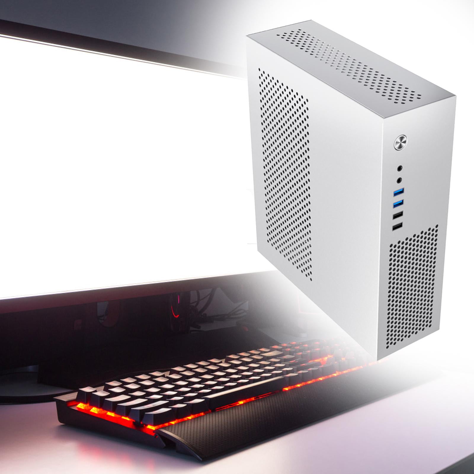 Wzmzjy Computer Case 3.0 USB Wall Mounted Placement Office Professional Practical Steel Argent