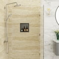 thumbnail image 3 of Logmey 15x15 Inch Stainless Steel Matte Black Bathroom Shower Niche Square Built-in Wall Shower Shelve, Living room/Bedroom/Kitchen Storage Shelve, 3 of 9