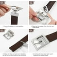 thumbnail image 5 of AWAYTR Kids Reversible Leather Belts- Brown and Black Leather Belt Two in One Formal Casual Belt, 5 of 11