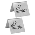 thumbnail image 1 of No Smoking Tabletop Sign, Tent Style Design Slick Finish Table No Smoking Warning Sign Space Saving 2PCS  for Offices, 1 of 7