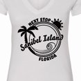 thumbnail image 4 of Inktastic Next Stop Sanibel Island, Florida Women's V-Neck T-Shirt, 4 of 5