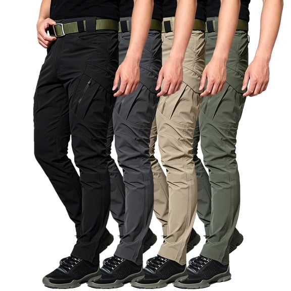 Men's Cargo Pants Stretch Slim Fit Outdoor Work Pants UPF 50 S-XXL