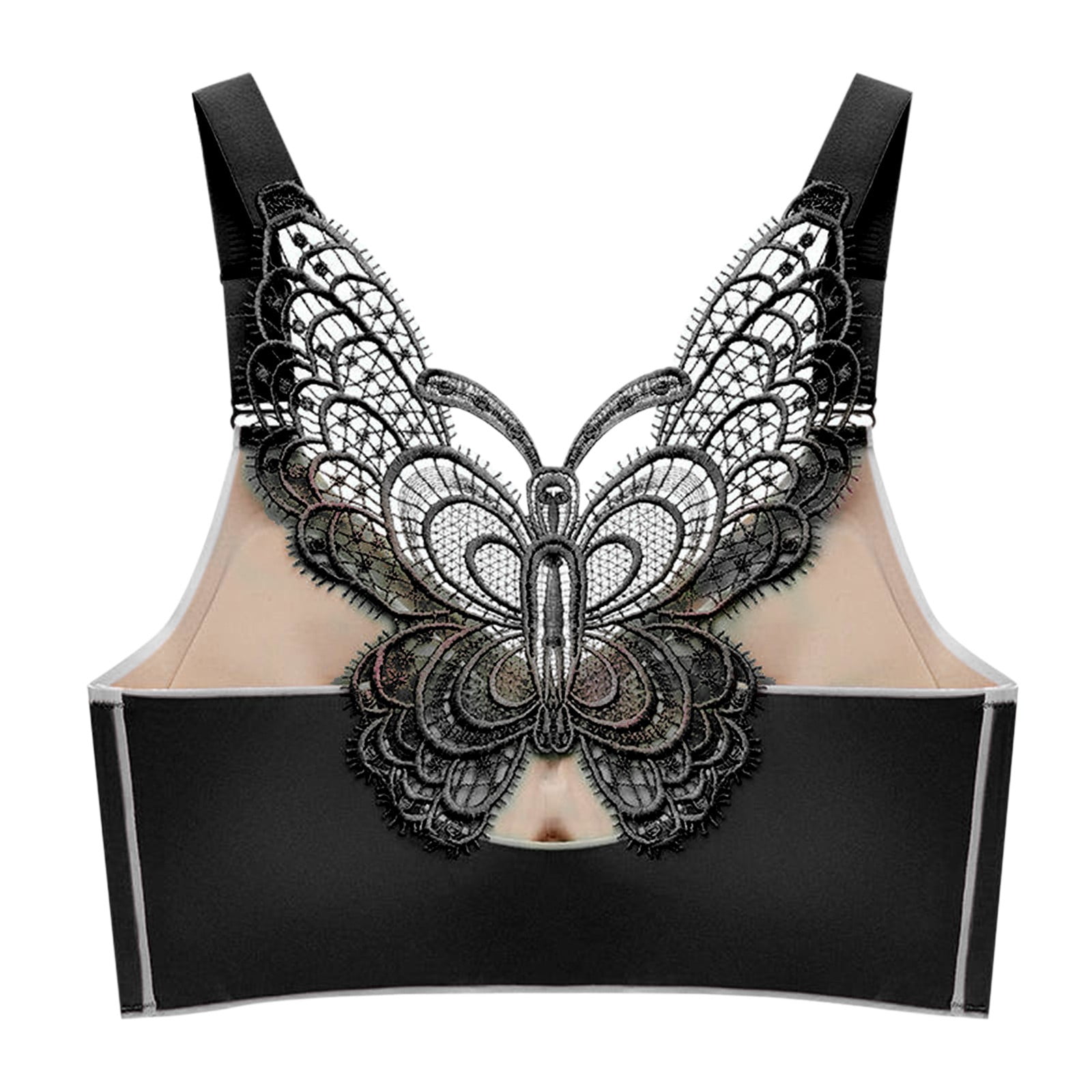 EHQJNJ Lace Bralette Womens Large Size Butterfly Beauty Back Wrap
