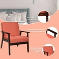 thumbnail image 5 of Giantex  Set of 2 Accent Chair, Mid-Century Modern Arm  Chair for Living Room, Bedroom, Orange, 5 of 8
