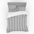thumbnail image 2 of Ambesonne Geometric Bedding Set 3 Pcs, Modern Monochrome, Twin, Charcoal Grey and White, 2 of 3