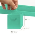 thumbnail image 3 of Pomatree 11 Inch Cube Storage Bin - 9 Pack – Fabric Cube Organizer Bins (Turquoise), 3 of 6