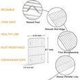 thumbnail image 3 of Baking Rack, Cooling Rack Set of 2, Stainless Steel Roasting Cooking Racks for Baking Sheet Oven Pan, Size - 8.7"x6.3", Non Toxic & Rust Free, Oven & Dishwasher Safe, 3 of 8