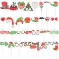 thumbnail image 2 of 32pcs Christmas Photo Booth Props Kit Lightweight & Xmas Party Supplies for Adults, Festive Selfie Accessories for Holiday Dress Up and Cosplay, 2 of 4