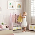 thumbnail image 2 of Qaba Kids Clothing Rack, Kids Dress Up Rack with Storage, Hangers, Pink, 2 of 10