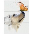 thumbnail image 2 of Design Art - Golden Retriever Dog with Butterfly, 2 of 2