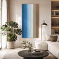 thumbnail image 2 of Canvas Wall Art, Blue Brown Framed Canvas Prints for Bedroom Dining Room, Gradient Wood Grain Farmhouse Country Oversized Gallery Wrapped Wall Decor for Home Office, Gifts, 20"x40" Ship Next Day, 2 of 9