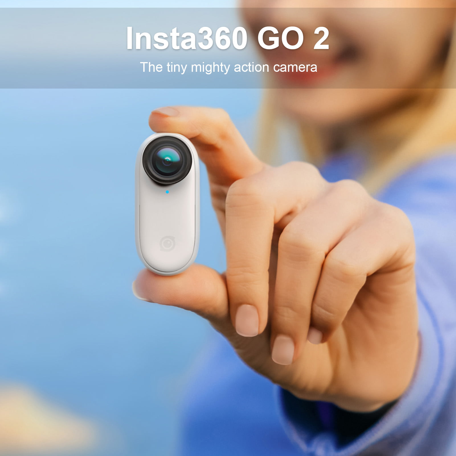 Insta360 go thumb stabilisasi gerakan kamera vlog mini smart HD 360