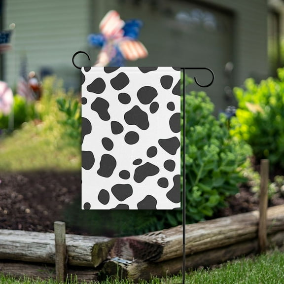 Yayeee Garden Flag 12" x 18" Double Sided Outdoor Yard Lawn Holiday Decorations, Cow Spots