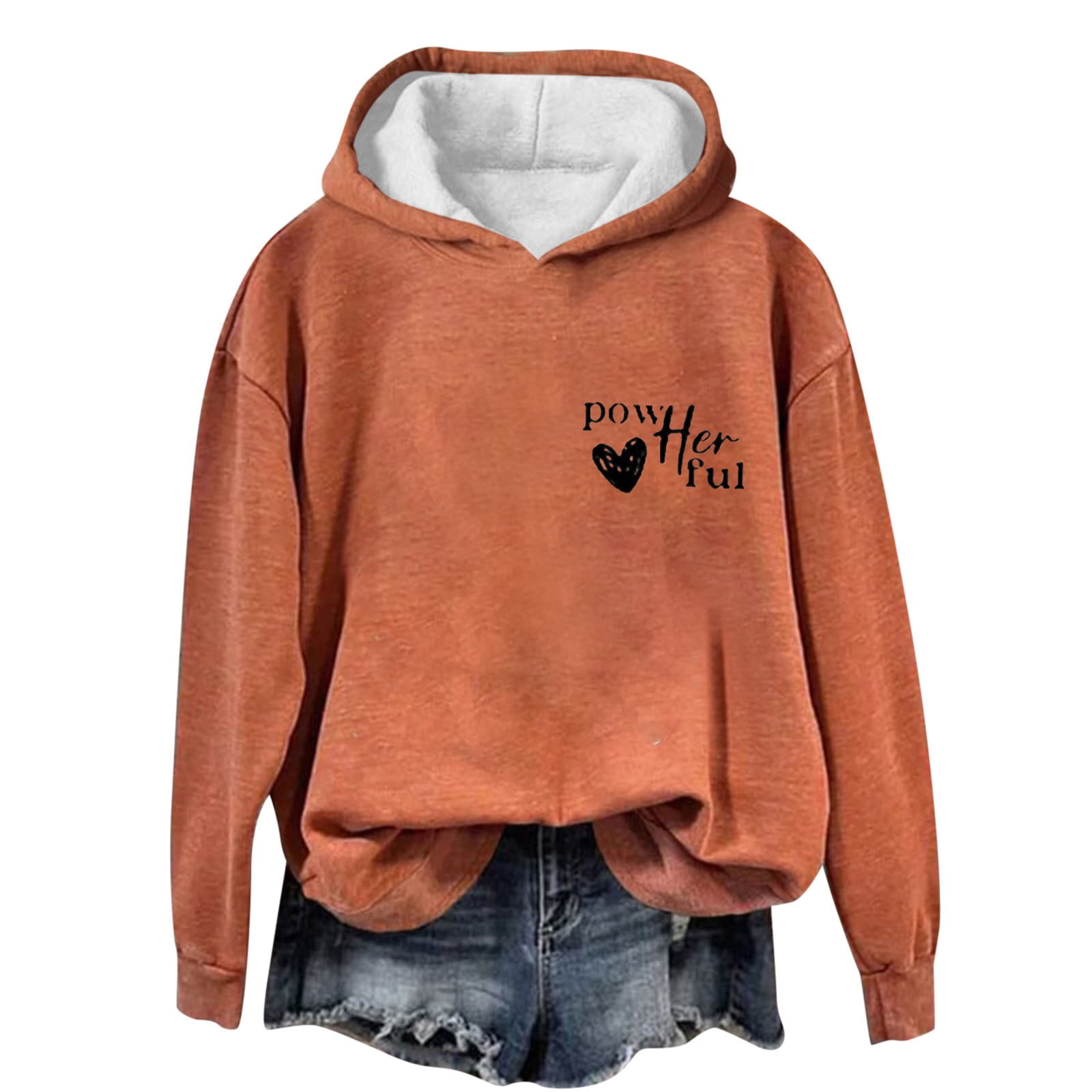 Black_FriWomens Clothing Under $10.00 Yuxingfu Women'S Casual Fall and Winter Long-Sleeved Fashion Printed Hooded Tops Sweatshirt