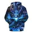 thumbnail image 3 of QTAGTESS Novelty Men's Chinese Dragon Graphic Hoodie Anime Mythical Beast Sweatshirts Gothic Fantasy Creature Pullover, 3 of 8