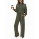 thumbnail image 1 of Conjuntos de Salón para Mujer, Conjuntos de 2 Piezas para Otoño, Pantalones Anchos, Conjuntos A Juego, Ropa de Mujer Verde XS, 1 of 8
