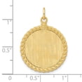 thumbnail image 4 of 14k Yellow Gold Patterned .013 Gauge Engravable Rope Disc w/Satin Back, 4 of 4