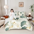 thumbnail image 4 of Homewish Ginkgo Leaves 2pcs Bedding Comforter Set For Teens Female Girls,Abstract Gradient Stripes Twin Comforter Sets,Exotic Style Breathable Bedding Set,Lightweight Room Decor,Reversible, 4 of 8