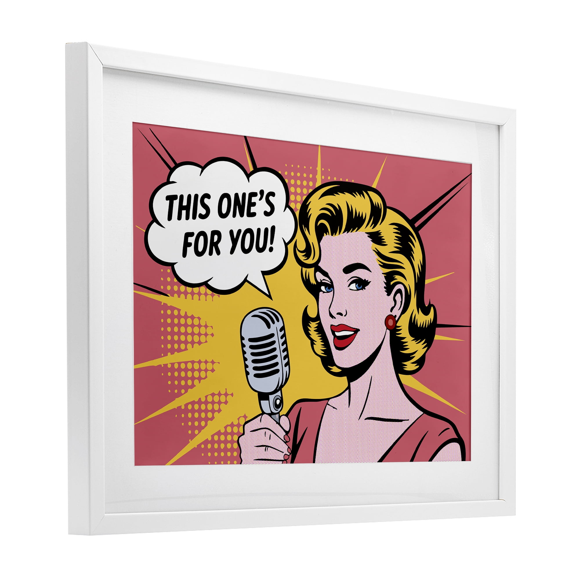 Stupell Industries This One's For You White Framed Print Under Glass, design by Andreas Magnusson