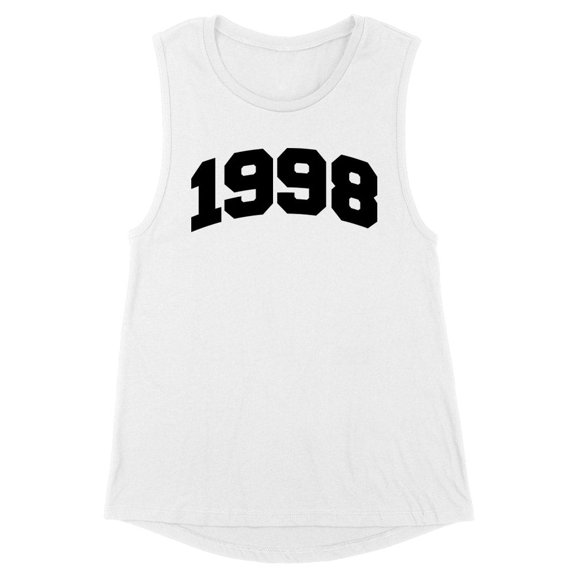 1998 College Style Women's Muscle Tank Large White
