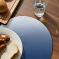 thumbnail image 3 of Navy Blue Ombre Round 15 Inch Placemats Set of 6, Modern Abstract Art Gradient Aesthetics HeatResistant Non Slip Place Mats for Dining Table, Wipeable Braided Kitchen Table Mats for Housewarming, 3 of 9