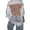 White, variant on Women's Sparkly Rhinestone Crop Top Long Sleeve Mesh Bikini Cover up Fishnet Shirts Rave Tops