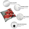 thumbnail image 6 of BANET Throw Pillow Covers, White Red Grey Pillow Covers Set of 2, Cushion Covers, Botanical Flower Decorative Square Pillow Cases Gift 18x18in, 6 of 7