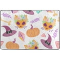 thumbnail image 4 of SKYSONIC 36x24in Witch Cat Mexican Area Rug, Pumpkins Skull Non-Slip Floor Carpet for Indoor Living Dining Room Bedroom, 4 of 7