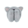 thumbnail image 1 of Winter Earmuff kids Soft Plush Foldable Cat Ear Warmers,Grey, 1 of 1