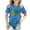 Blue, variant on Kids St Patricks Day Shirt Funny Clover Print Short Sleeve Tops Toddler Outfits for Girls 6-7 Years