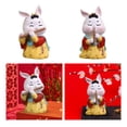thumbnail image 1 of Estatua de conejo perfecl 2 Piezas Para Decoración del Hogar de La mesa Escultura de conejo, 1 of 8