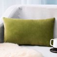 thumbnail image 5 of Clearance Under $5!Yyuenw Lumbar Velvet Throw Pillow Covers 12 × 18 Inches Luxury Soft Solid Rectangle Cushion Covers Case with Zipper for Sofa Couch Bed Living Room, 5 of 5