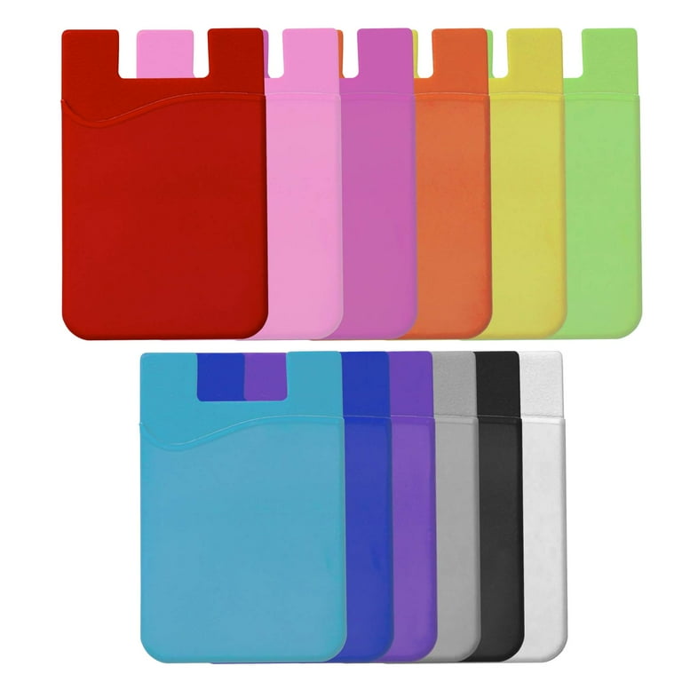 Silicone Phone Card Holder Pocket, Stick On Wallet, Adhesive
