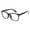 Black, variant on erfcxs Unisex Square Transparent Lens Glasses (No )