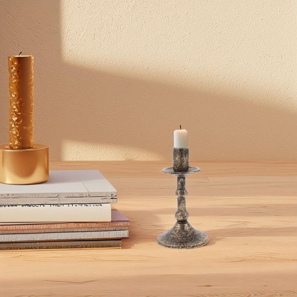 WASHWEPE Soporte Para Velas Taper De Hierro Dorado Con Clásico Para