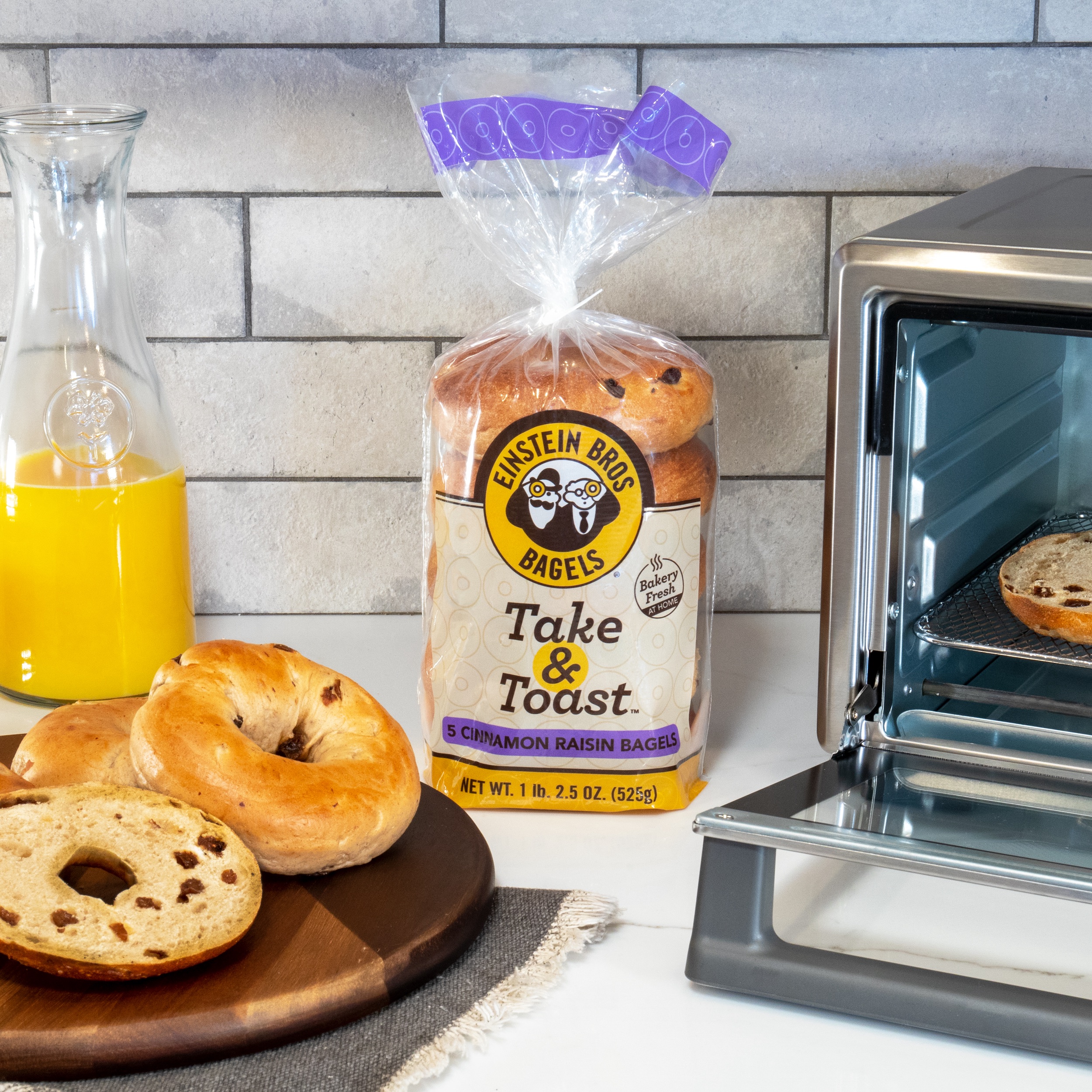 Einstein Bros Bagels, Take & Toast, Cinnamon Raisin Bagel