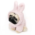 thumbnail image 3 of GUND Doug The Pug Fuzzy Pink Bunny Hoodie Doug Plush Stuffed Animal  Pink, 9, 3 of 4