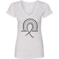 thumbnail image 3 of Inktastic Parkinson's Awareness Ribbon Rainbow Women's V-Neck T-Shirt, 3 of 5
