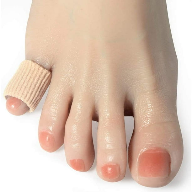 Tubes d'orteils, protège-orteils, bandages d'orteils avec tissu et gel gel  protecteur d'orteils (lot de 5/15 cm de longueur) 