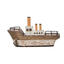Beachcombers Large Carved Boat Figure Figurine  Natural