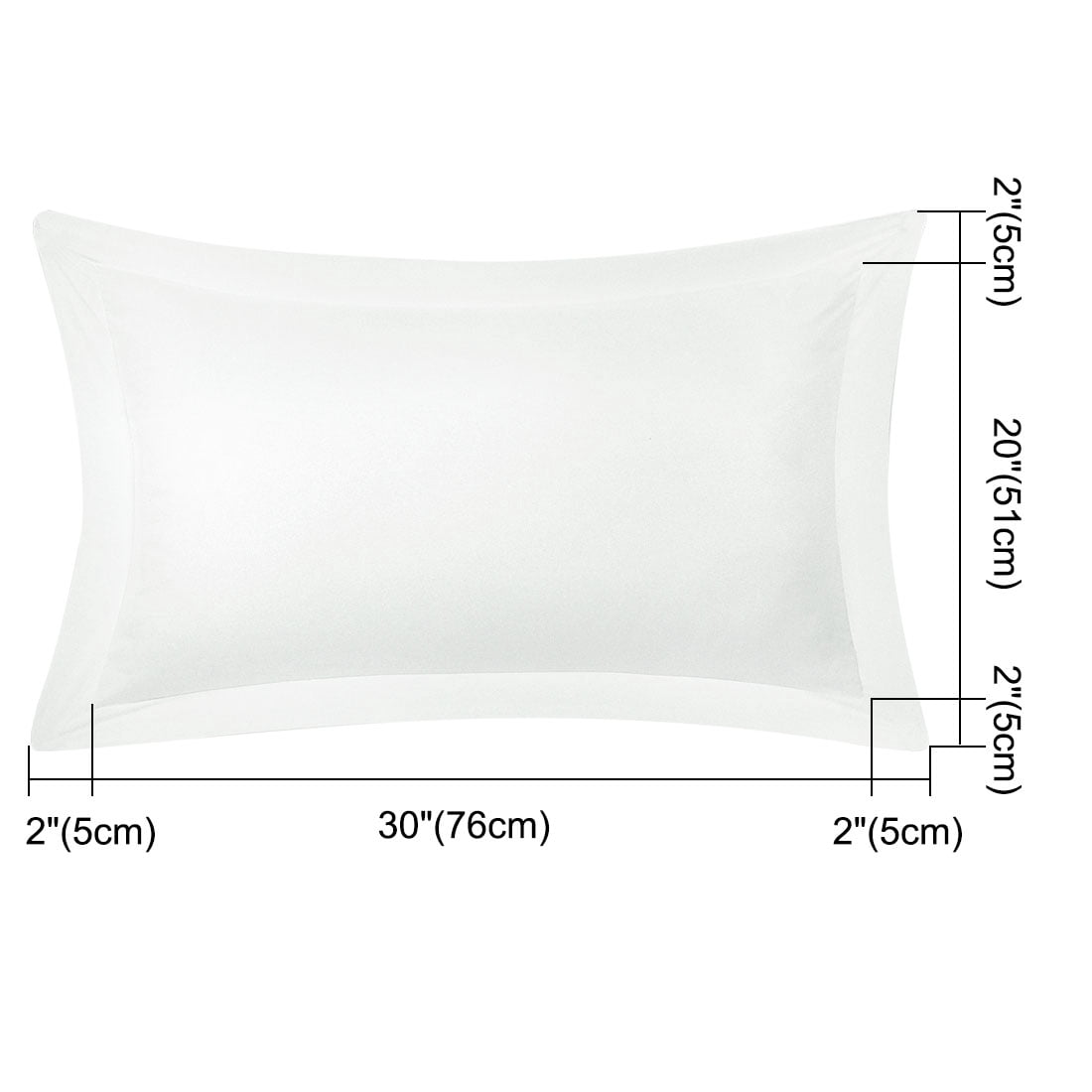 Unique Bargains 4-Pack Envelope Closure Pillow Sham No Zipper Queen Snow White
